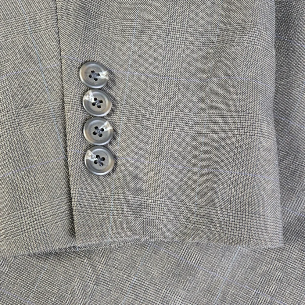 Ralph Lauren Men's Wool Glen Plaid Blazer Jacket Gray Green Blue‎ Size 42R
